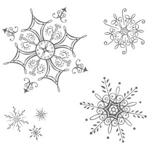 Serene Snowflakes stamp images